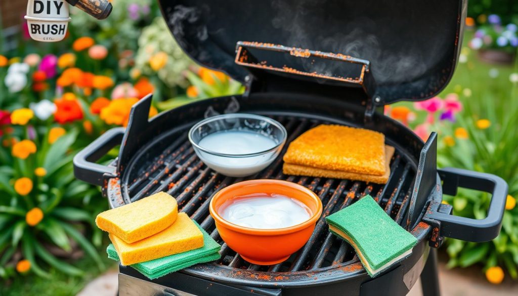 DIY grill cleaning without brush